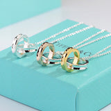 18K T 1837 Interlocking Circles Pendant Necklace