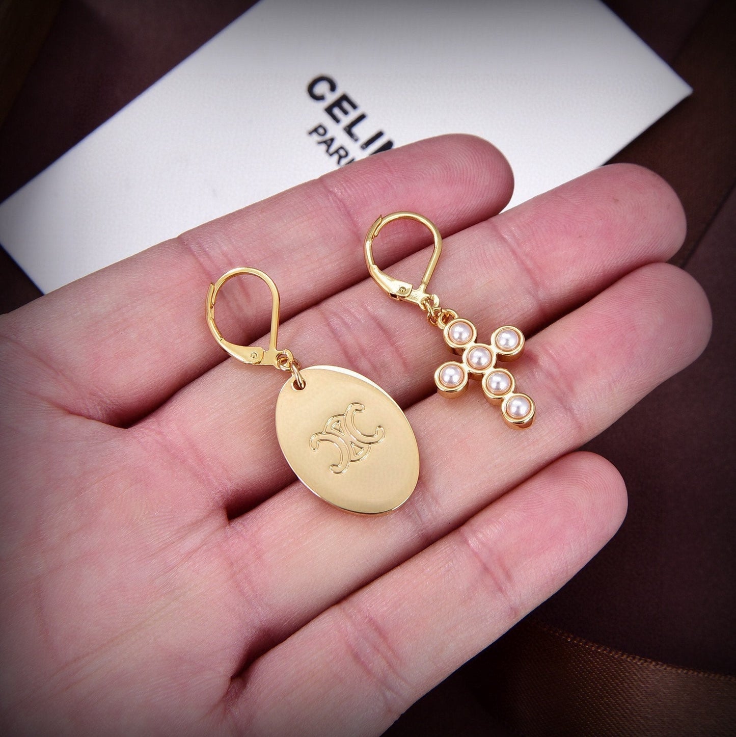 18K Triomphe Precious Earrings