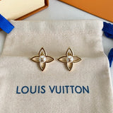 18K Louis Pearly Flower Earrings