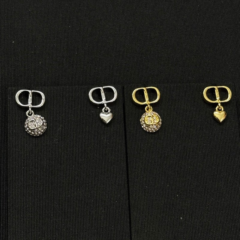 18K CD Pearl Diamond Drop Earrings