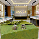 18K GG White Gold Earrings
