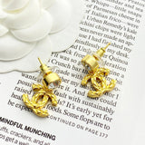 18K CC 26A Diamond Gold Earrings