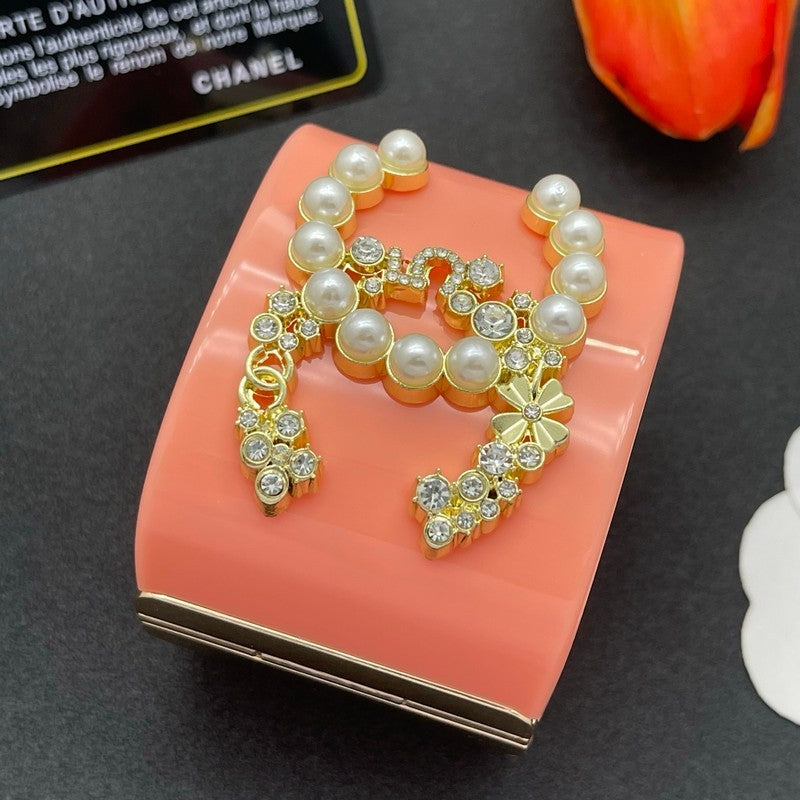 18K CC Pearl & Diamond Pink Cuff Bracelet