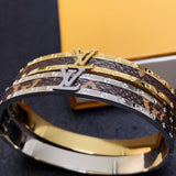 18K Louis Vintage  Leather Bracelet