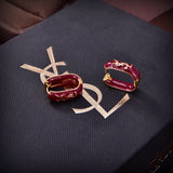 18K Red Earrings