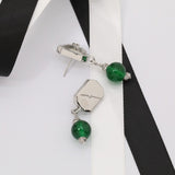 18K CC Emerald Small Drop Earrings
