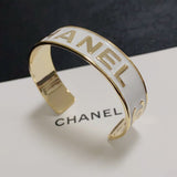 18K CC Open Wide Cuff Bracelet