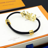 18K Louis Monogram Black Gold Bracelet