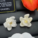18K CC Color Flower Resin Earrings