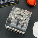 18K CC Pearl Diamond Transparent Cuff Bracelet