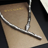 18K BV Serpenti Viper Demi-Pave Diamonds Necklace