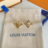 18K Louis Pearly Flower Earrings