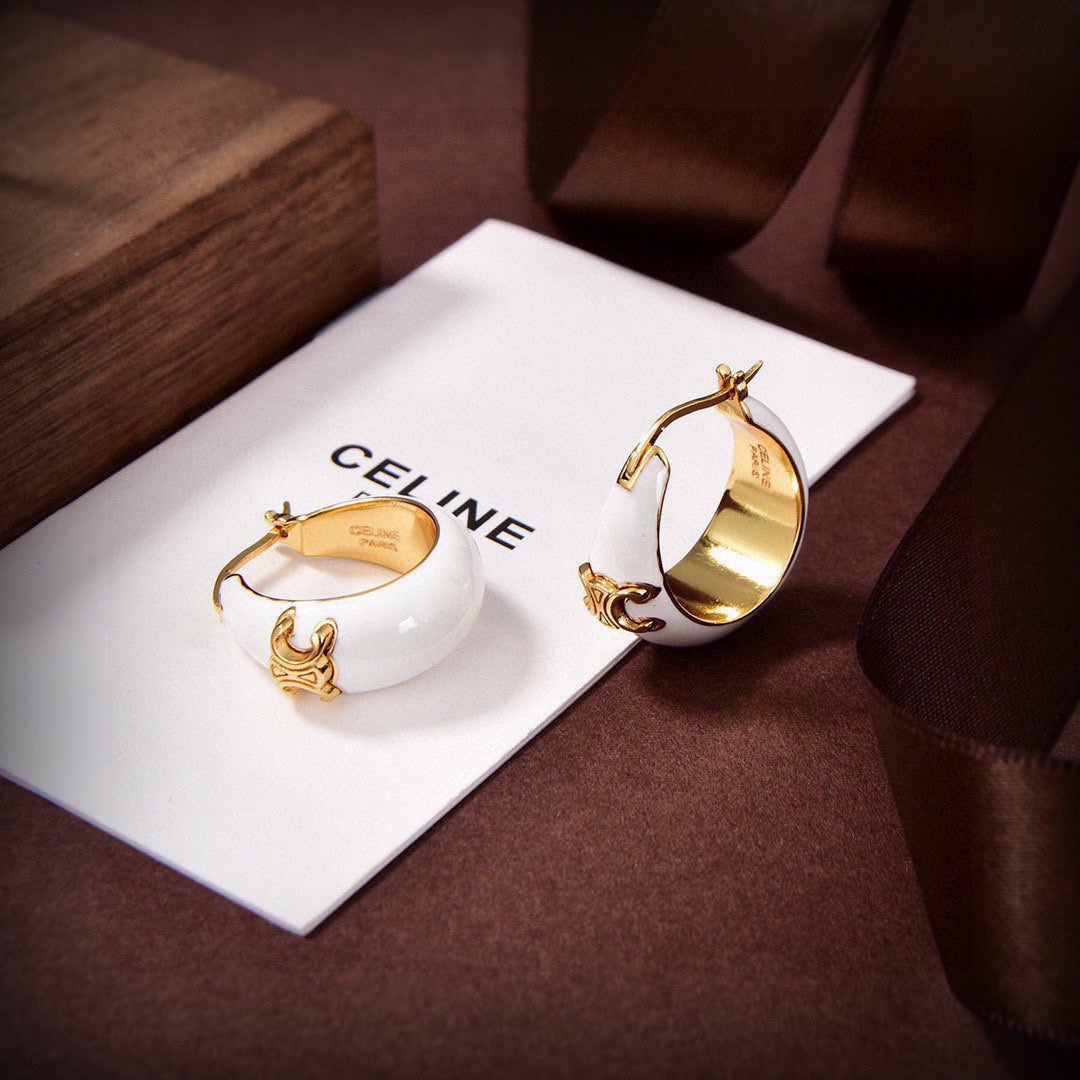 18K Triomphe Pearl Earrings