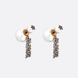 18K CD J'Adior Pearl Earrings
