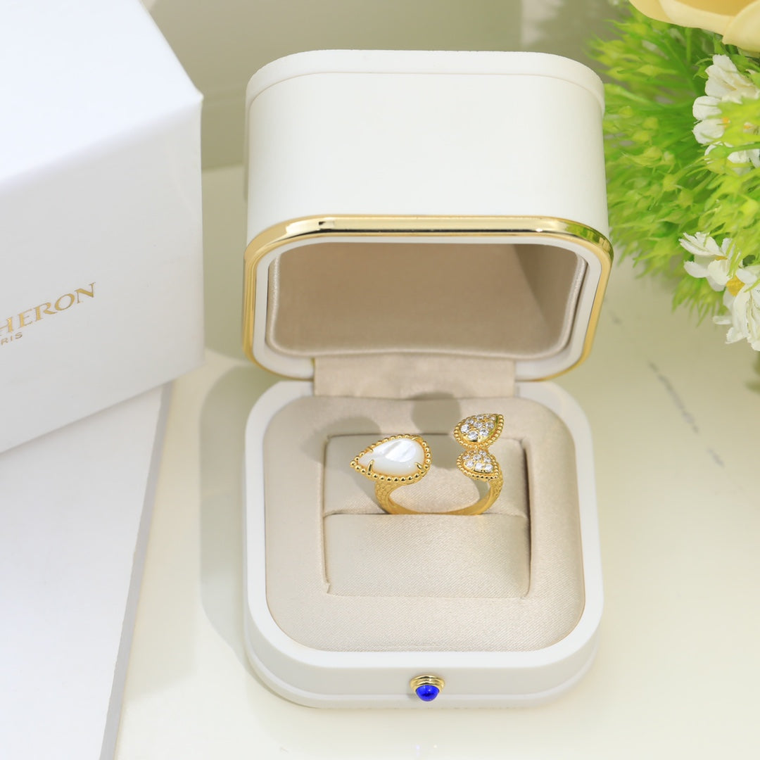 18K Serpent Boh¡§¡§me Diamonds Ring