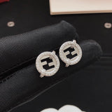 18K F Diamond Gold Earrings