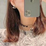 18K CC Pearls Choker Necklace