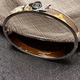 18K Louis Leather Lock Bracelet