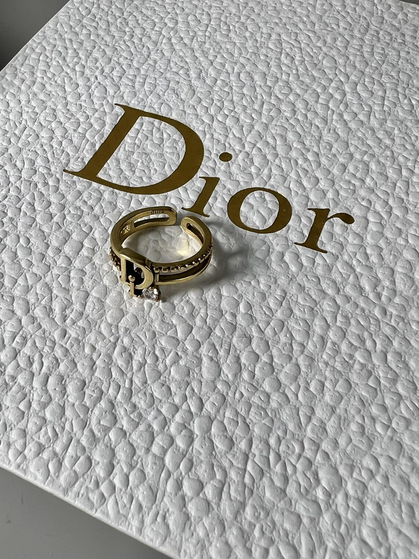 18K CD Crystal Rings