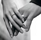 18K T Narrow Pave Diamond Ring
