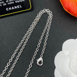18K CC Color Crystal Pearl Chain Necklace