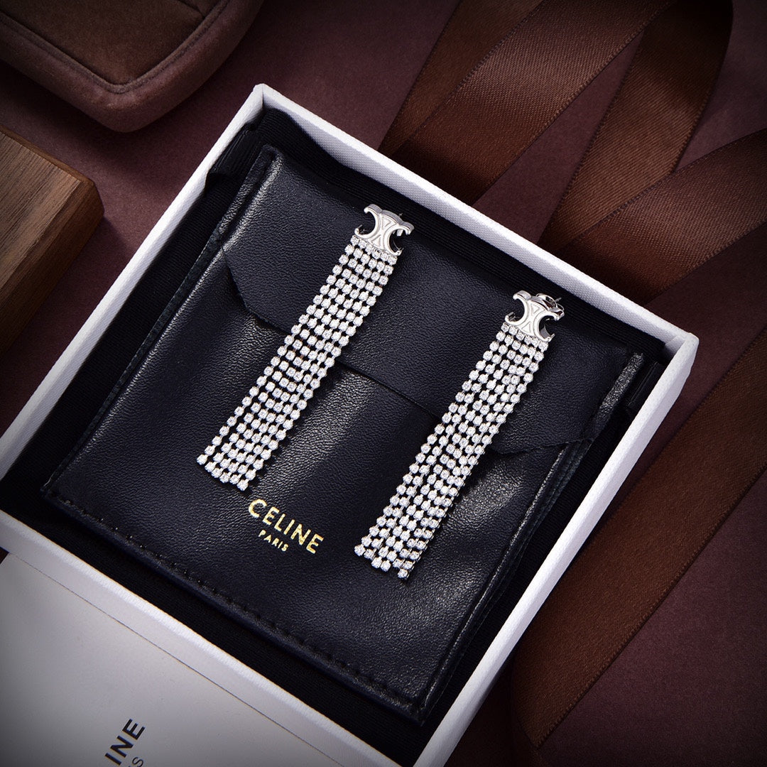 18K Triomphe Precious Tassels Earrings