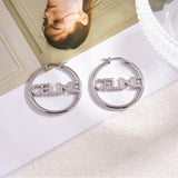 18K CE Coeur Diamond Earrings
