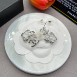 18K CC Pink Butterfly Gold Earrings