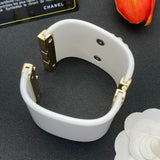 18K CC Pearl & Diamond White Cuff Bracelet