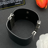 18K CC Pearl Diamond Black Cuff Bracelet