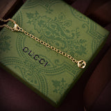 18K GG Embellished Script Letter Bracelet