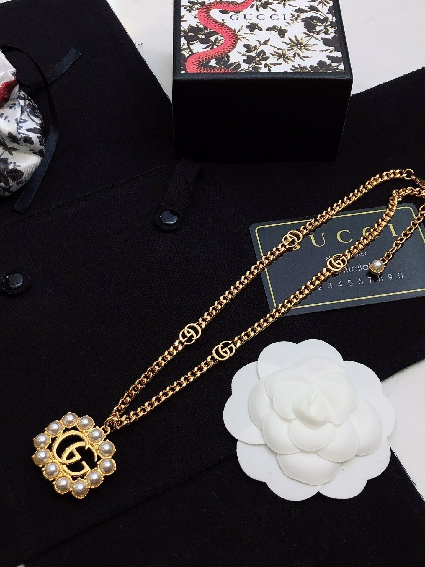 18K GG Pearl Necklace