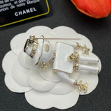 18K CC Robot Gabrielle Doll White Brooch
