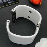 18K CC Pearl Diamond White Cuff Bracelet