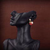 18K CD Heart Valentine Earrings