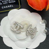 18K CC Pearl & Diamond Earrings