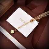18K Petit CD Crystals Necklace