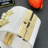 18K CC Pearl & Diamond White Cuff Bracelet