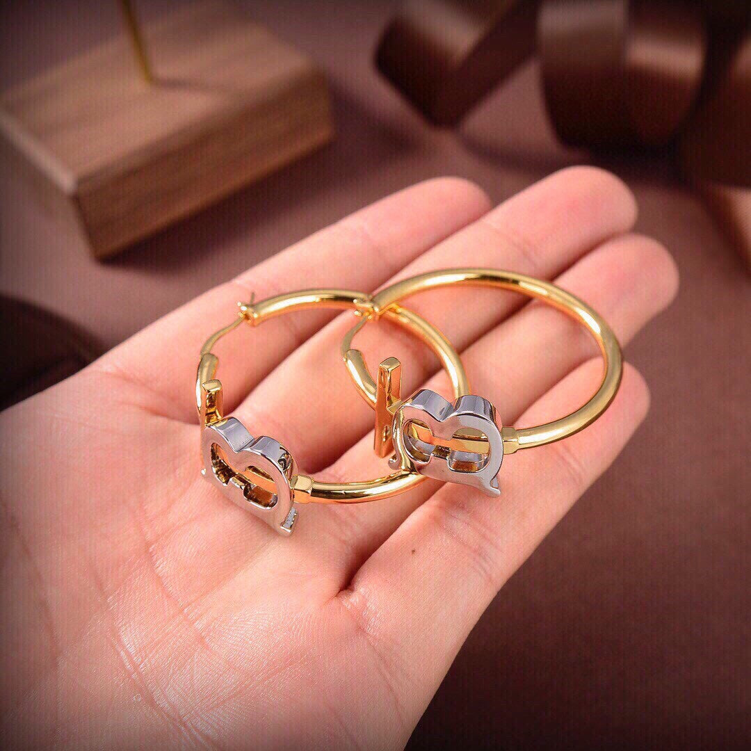 18K BB Earrings