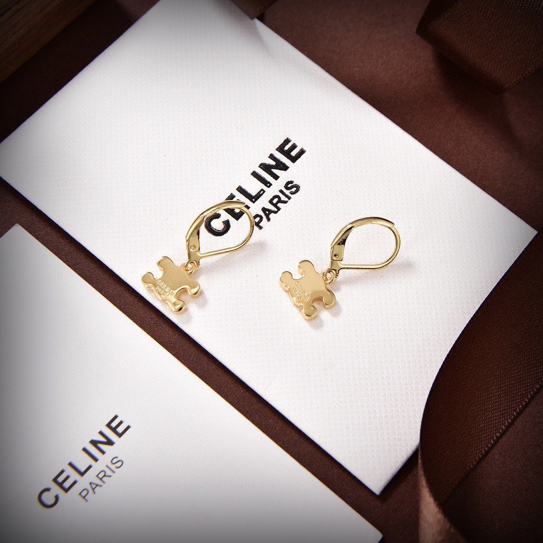 18K Triomphe Rhinestone Earrings