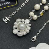 18K CC Color Crystal Pearl Chain Necklace