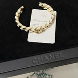 18K CC 26C White Open Cuff Bracelet