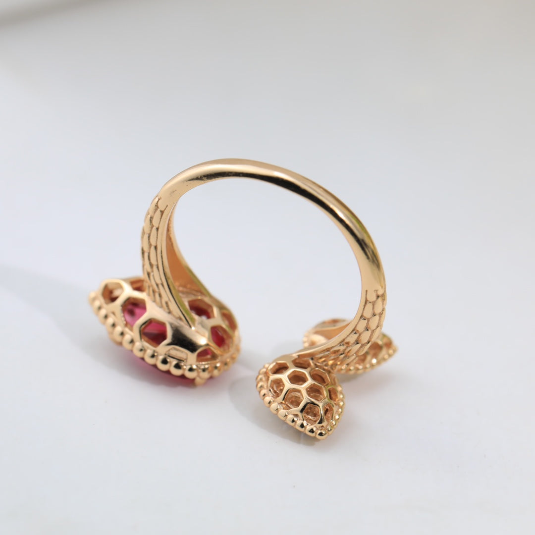 18K Serpent Boh¡§¡§me Diamonds Ring
