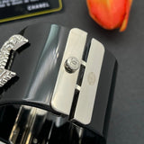 18K CC Pearl Diamond Black Cuff Bracelet