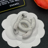 18K CC Full Diamond Brooch