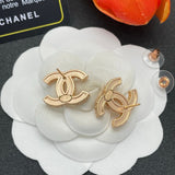 18K CC Pearl & Diamond Earrings