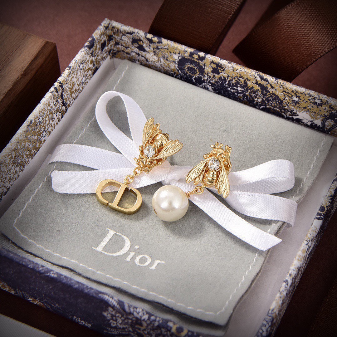 18K CD Queen Bee Earrings