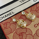 18K CC Crystals Earrings