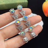 18K GG Tiger Color Crystal Earrings