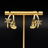 18K CE Triomphe Heart Earrings